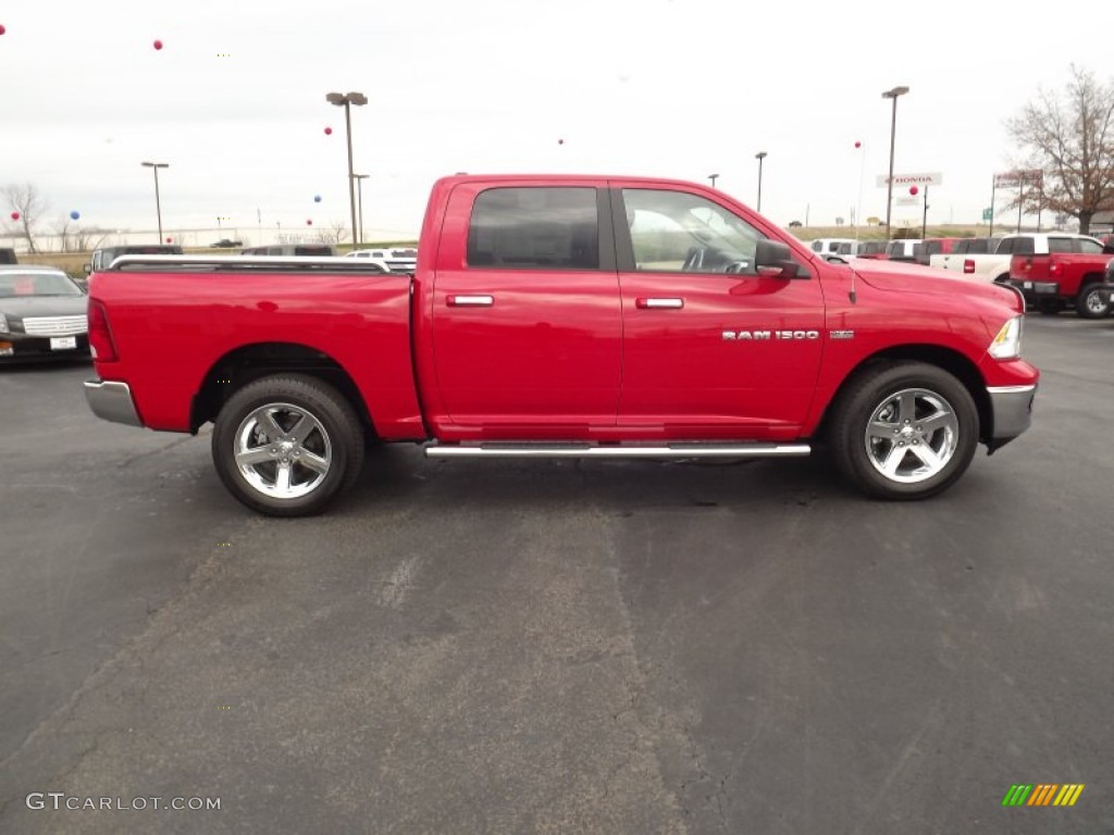 2012 Ram 1500 Big Horn Crew Cab 4x4 - Flame Red / Dark Slate Gray/Medium Graystone photo #4