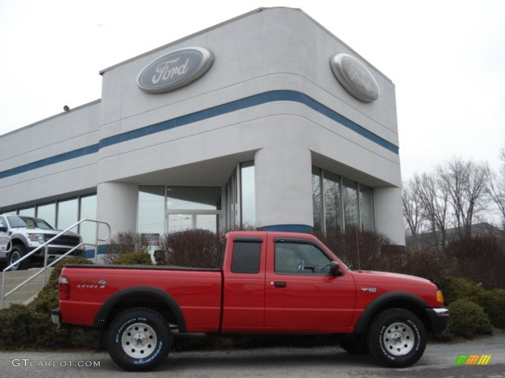 2004 Ranger FX4 Level II SuperCab 4x4 - Bright Red / Ebony/Red photo #1