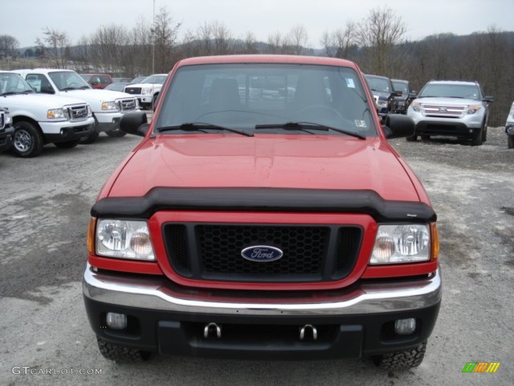 2004 Ranger FX4 Level II SuperCab 4x4 - Bright Red / Ebony/Red photo #3