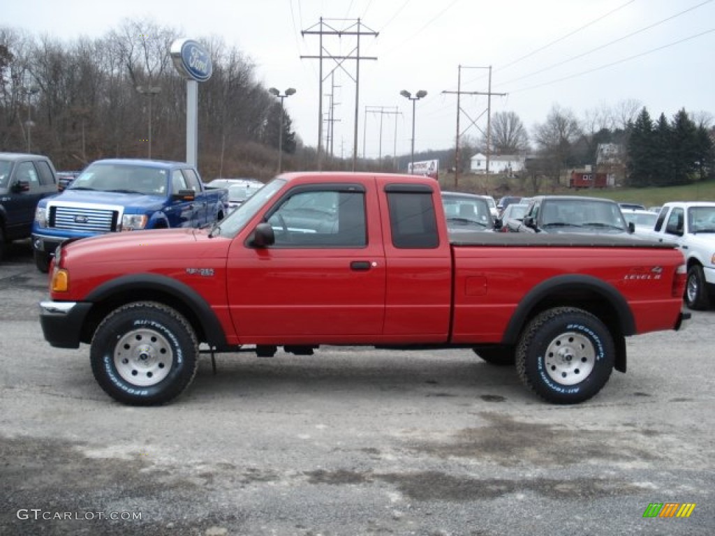 Bright Red 2004 Ford Ranger FX4 Level II SuperCab 4x4 Exterior Photo #60725290