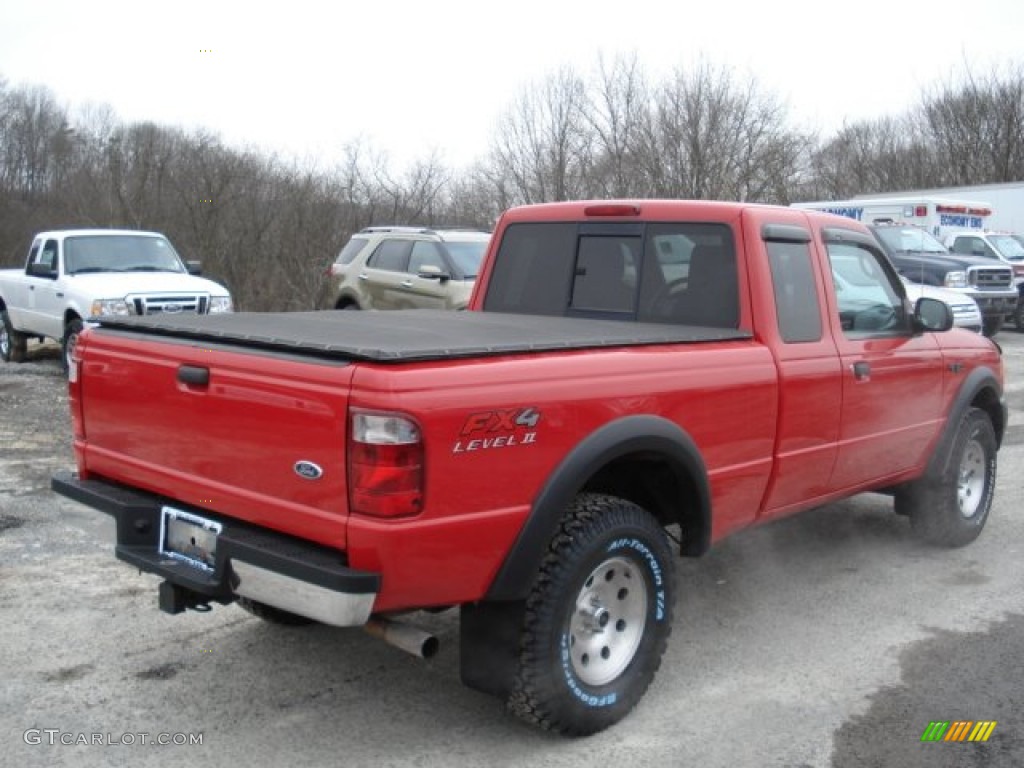 2004 Ranger FX4 Level II SuperCab 4x4 - Bright Red / Ebony/Red photo #8