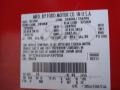 E4: Bright Red 2004 Ford Ranger FX4 Level II SuperCab 4x4 Color Code
