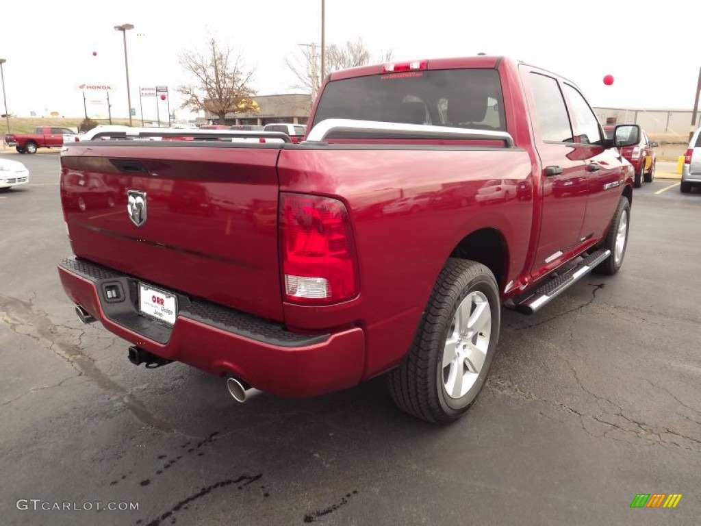 2012 Ram 1500 Express Crew Cab - Deep Cherry Red Crystal Pearl / Dark Slate Gray/Medium Graystone photo #5