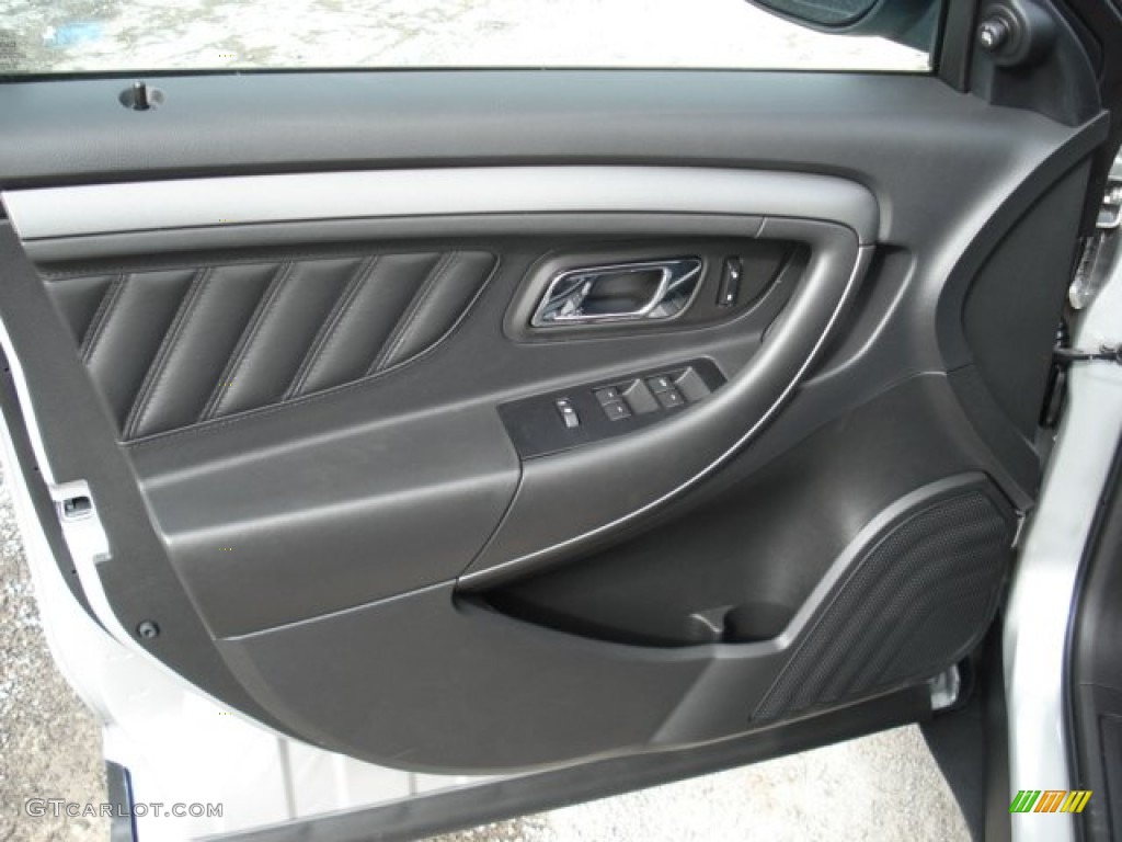 2012 Ford Taurus SEL AWD Charcoal Black Door Panel Photo #60726358