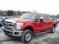 2012 Vermillion Red Ford F250 Super Duty XLT Crew Cab 4x4  photo #4