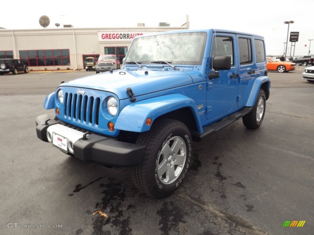 2012 Wrangler Unlimited Sahara 4x4 - Cosmos Blue / Black photo #1