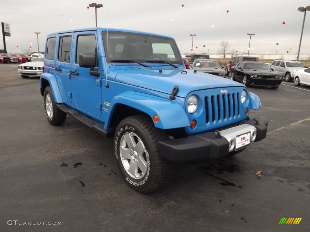 Cosmos Blue 2012 Jeep Wrangler Unlimited Sahara 4x4 Exterior Photo #60726721