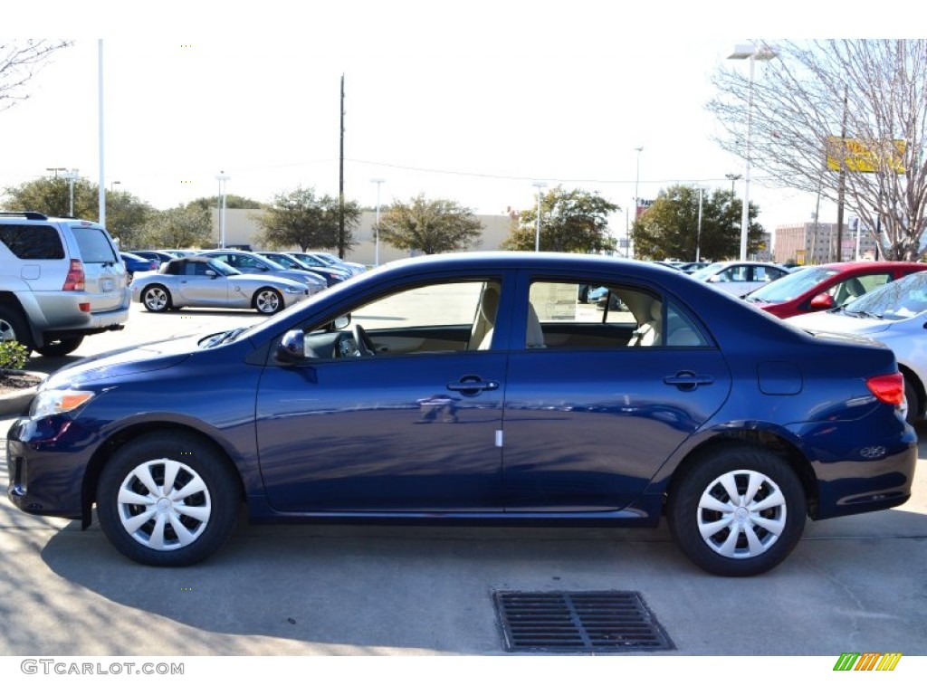 2012 Corolla  - Nautical Blue Metallic / Bisque photo #3
