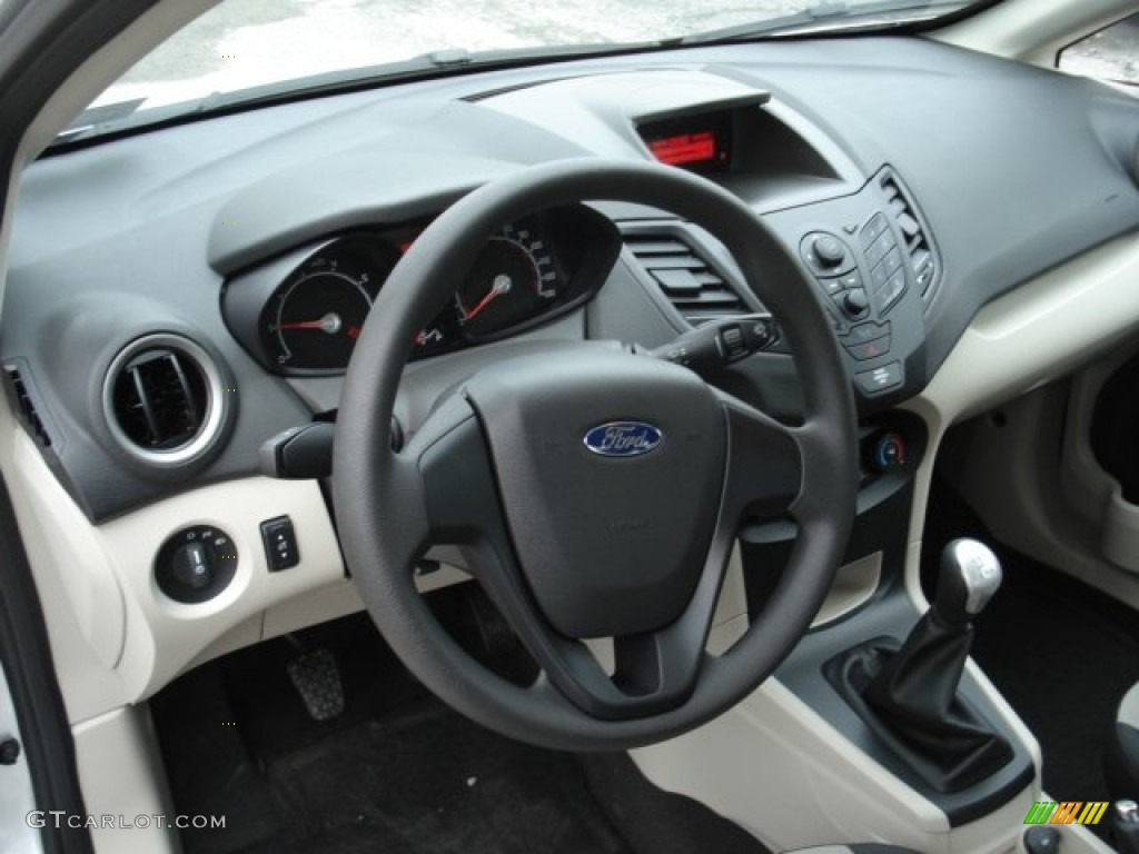 2012 Fiesta S Sedan - Ingot Silver Metallic / Light Stone/Charcoal Black photo #10