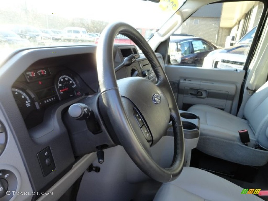 2011 Ford E Series Van E150 XLT Passenger Medium Flint Steering Wheel Photo #60728794