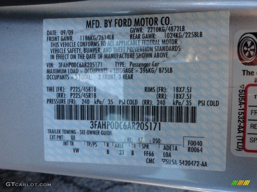 2010 Fusion Sport AWD - Brilliant Silver Metallic / Charcoal Black/Sport Black photo #16
