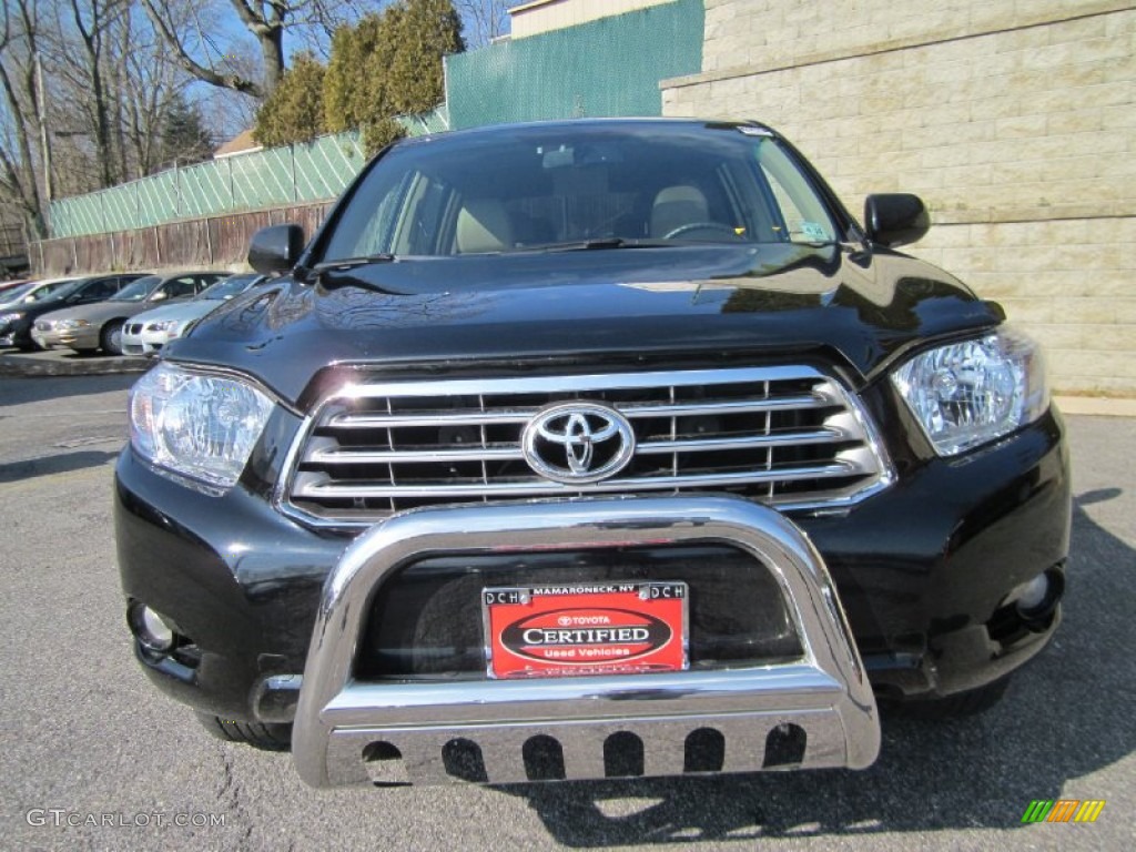 2010 Highlander Limited 4WD - Black / Sand Beige photo #3