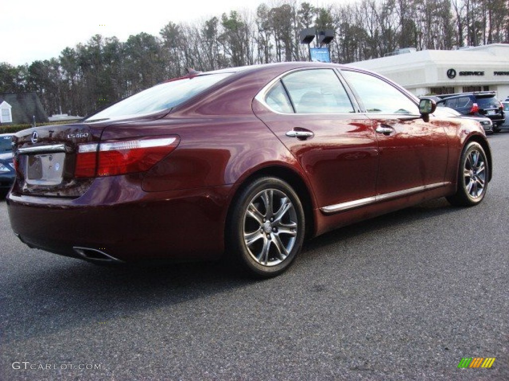 2008 LS 460 - Noble Spinel Red Mica / Cashmere photo #4