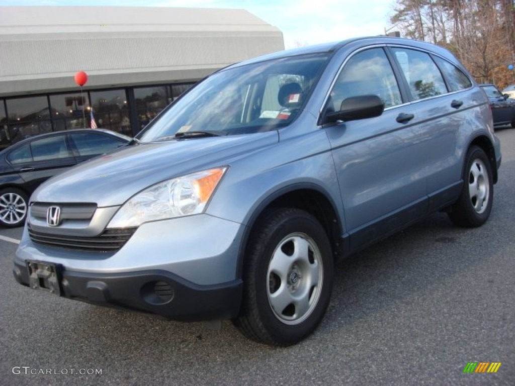 2008 CR-V LX 4WD - Glacier Blue Metallic / Gray photo #7