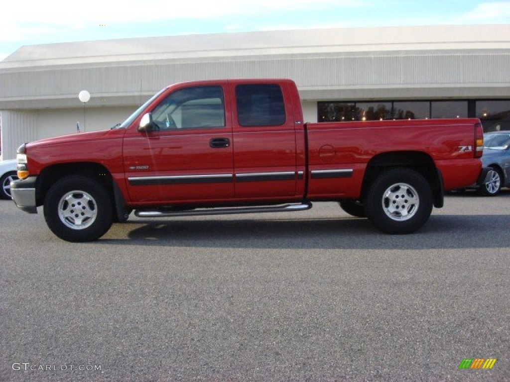 2002 Silverado 1500 LS Extended Cab 4x4 - Victory Red / Graphite Gray photo #6