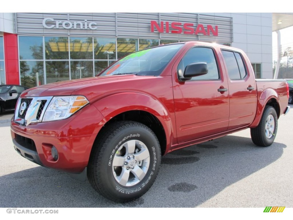 2012 Frontier SV Crew Cab - Lava Red / Steel photo #1