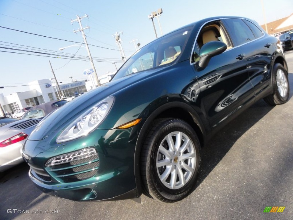 2012 Cayenne  - Jet Green Metallic / Luxor Beige photo #3