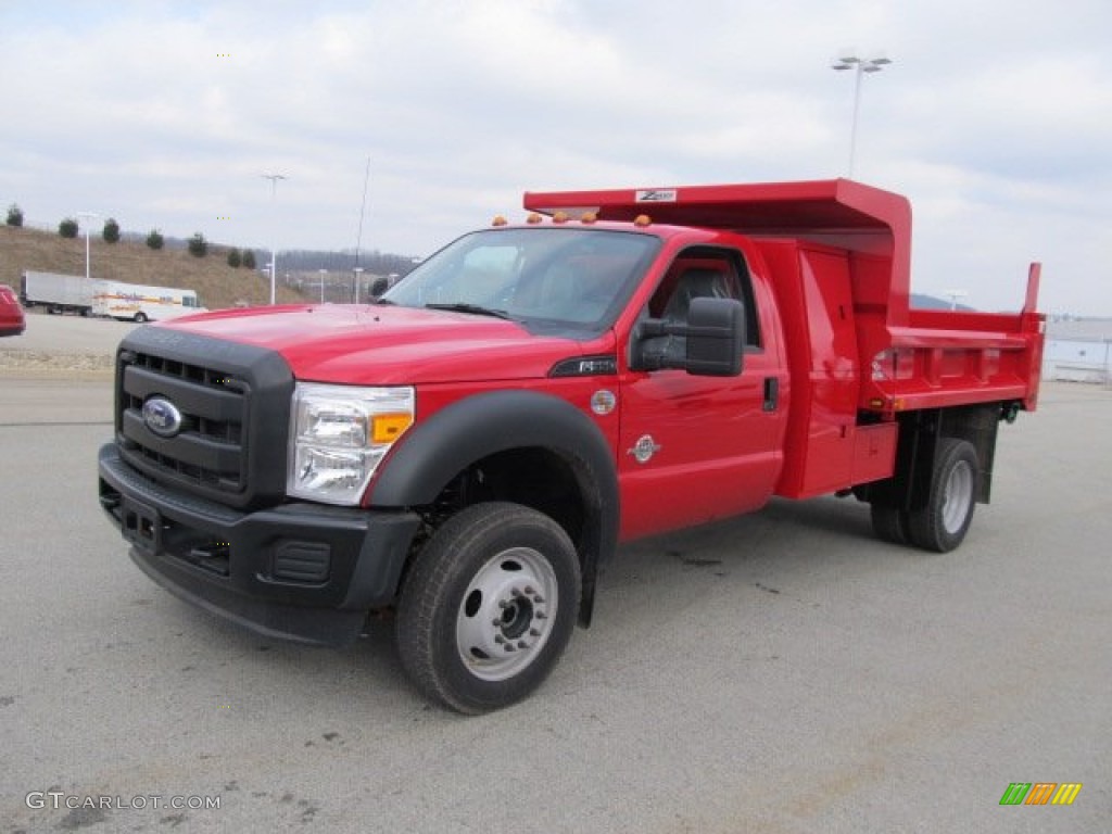 2012 F450 Super Duty XL Crew Cab 4x4 - Vermillion Red / Steel photo #8