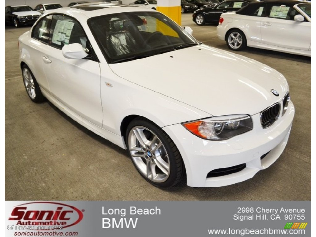 2012 1 Series 135i Coupe - Alpine White / Black photo #1