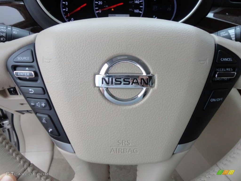 2012 Nissan Quest 3.5 LE Beige Steering Wheel Photo #60742568
