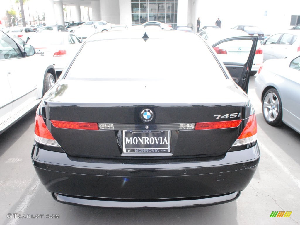 2005 7 Series 745i Sedan - Jet Black / Black/Black photo #3