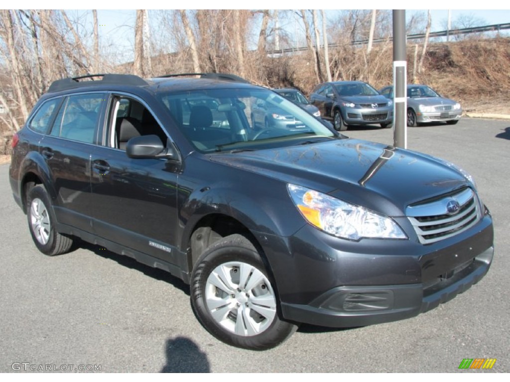 2011 Outback 2.5i Wagon - Graphite Gray Metallic / Off Black photo #3