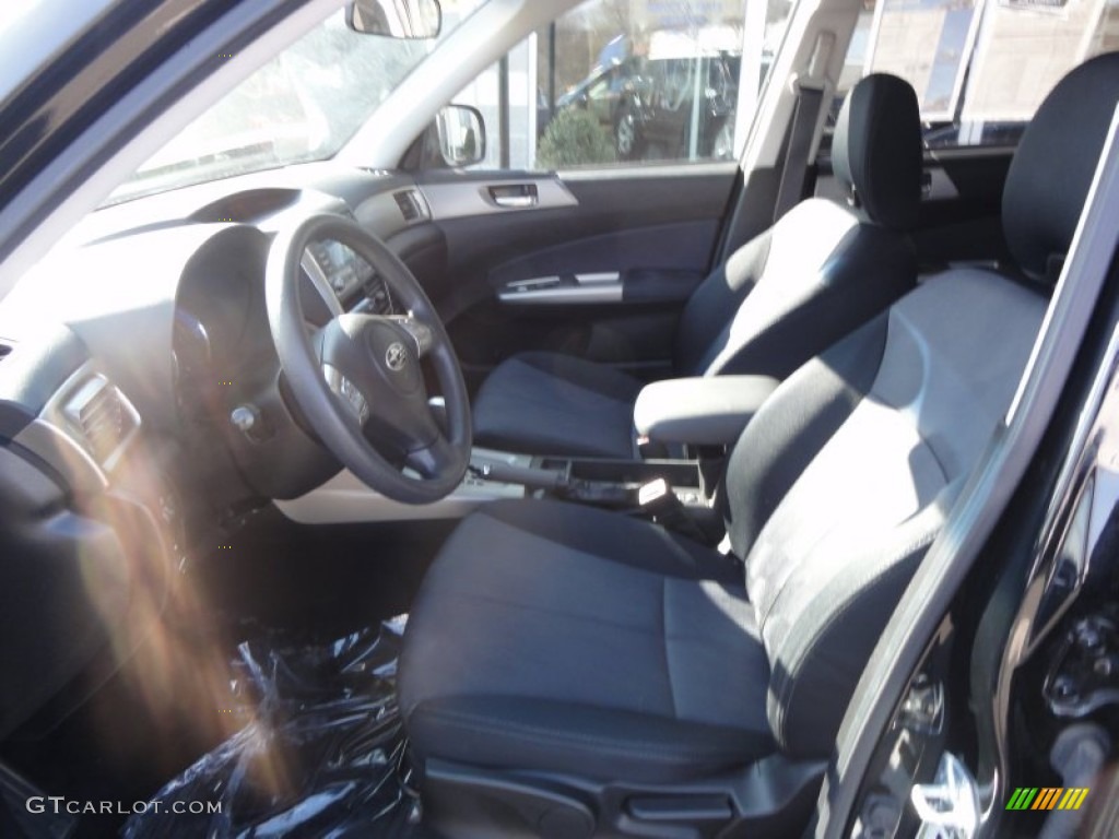 2009 Forester 2.5 X Premium - Obsidian Black Pearl / Platinum photo #13