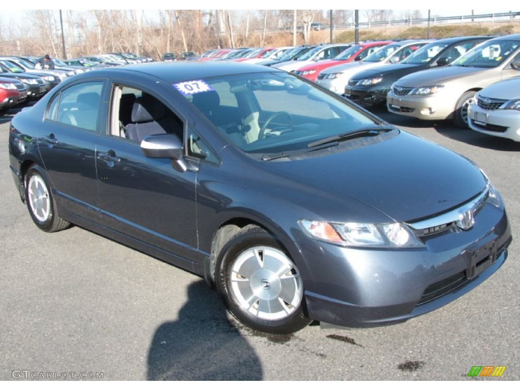 Galaxy Gray Metallic 2007 Honda Civic Hybrid Sedan Exterior Photo #60746768