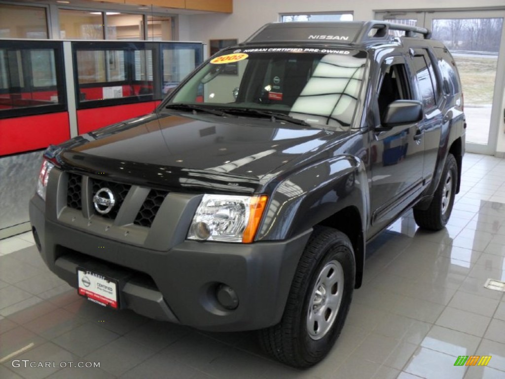 2008 Xterra X 4x4 - Super Black / Steel/Graphite photo #1