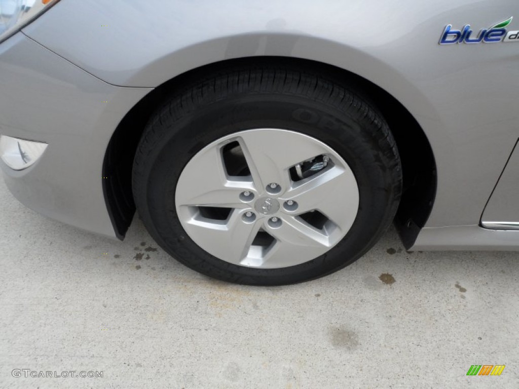 2012 Sonata Hybrid - Hyper Silver Metallic / Gray photo #11