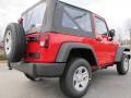 2012 Flame Red Jeep Wrangler Sport 4x4  photo #3