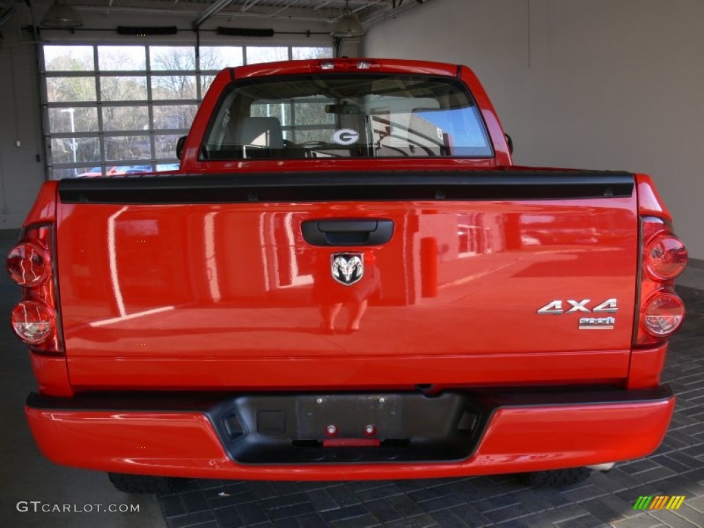 2007 Ram 1500 Sport Regular Cab 4x4 - Flame Red / Medium Slate Gray photo #25