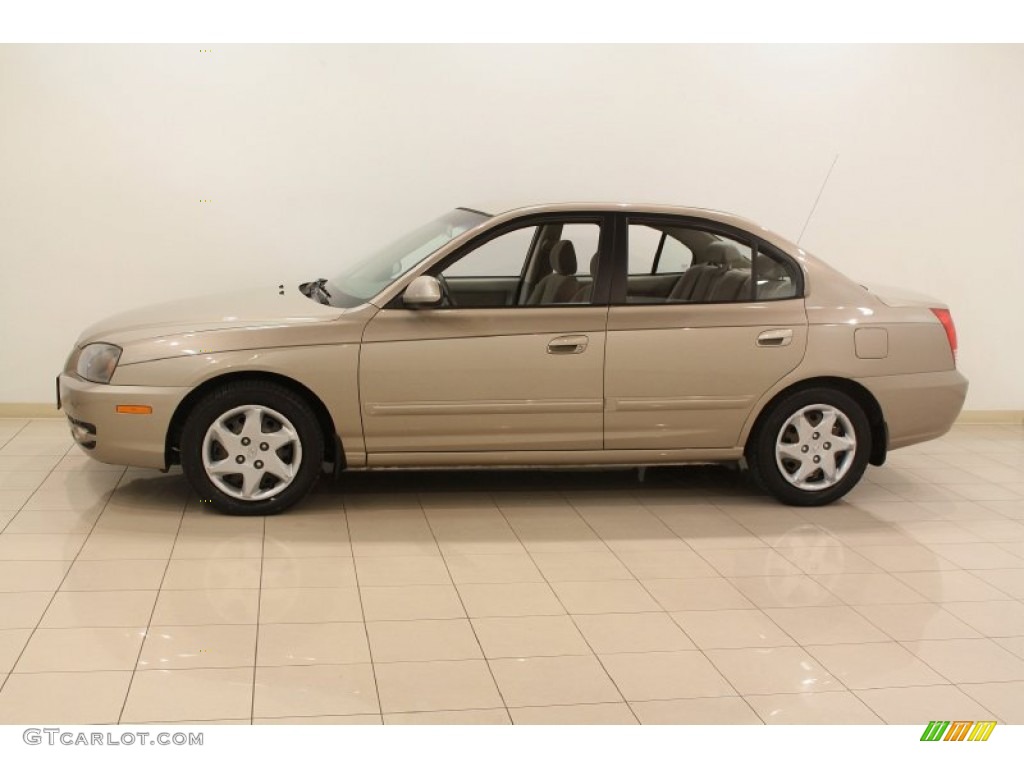 Champagne Beige 2006 Hyundai Elantra GLS Sedan Exterior Photo #60760556