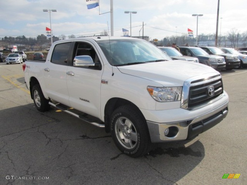 2010 Tundra TRD CrewMax 4x4 - Super White / Graphite Gray photo #10