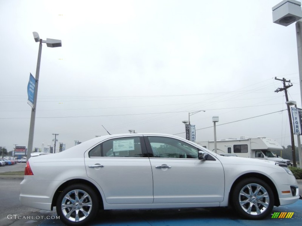 2011 Fusion SEL V6 - White Platinum Tri-Coat / Ginger Leather photo #6