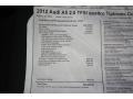 2012 Audi A5 2.0T quattro Coupe Window Sticker