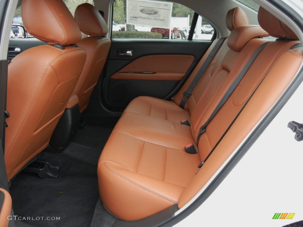 2011 Fusion SEL V6 - White Platinum Tri-Coat / Ginger Leather photo #16