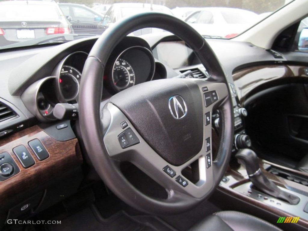 2011 Acura MDX Advance Ebony Steering Wheel Photo #60763989