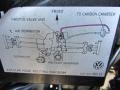 1987 Volkswagen Vanagon GL Camper Info Tag