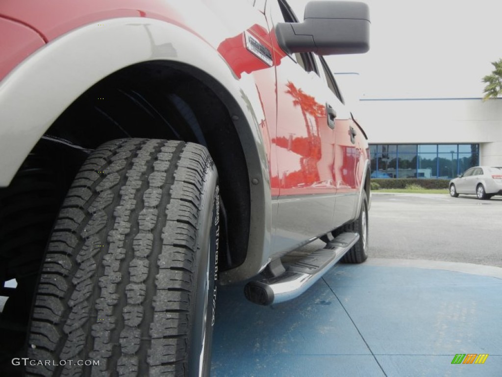2005 F150 Lariat SuperCrew - Bright Red / Tan photo #10