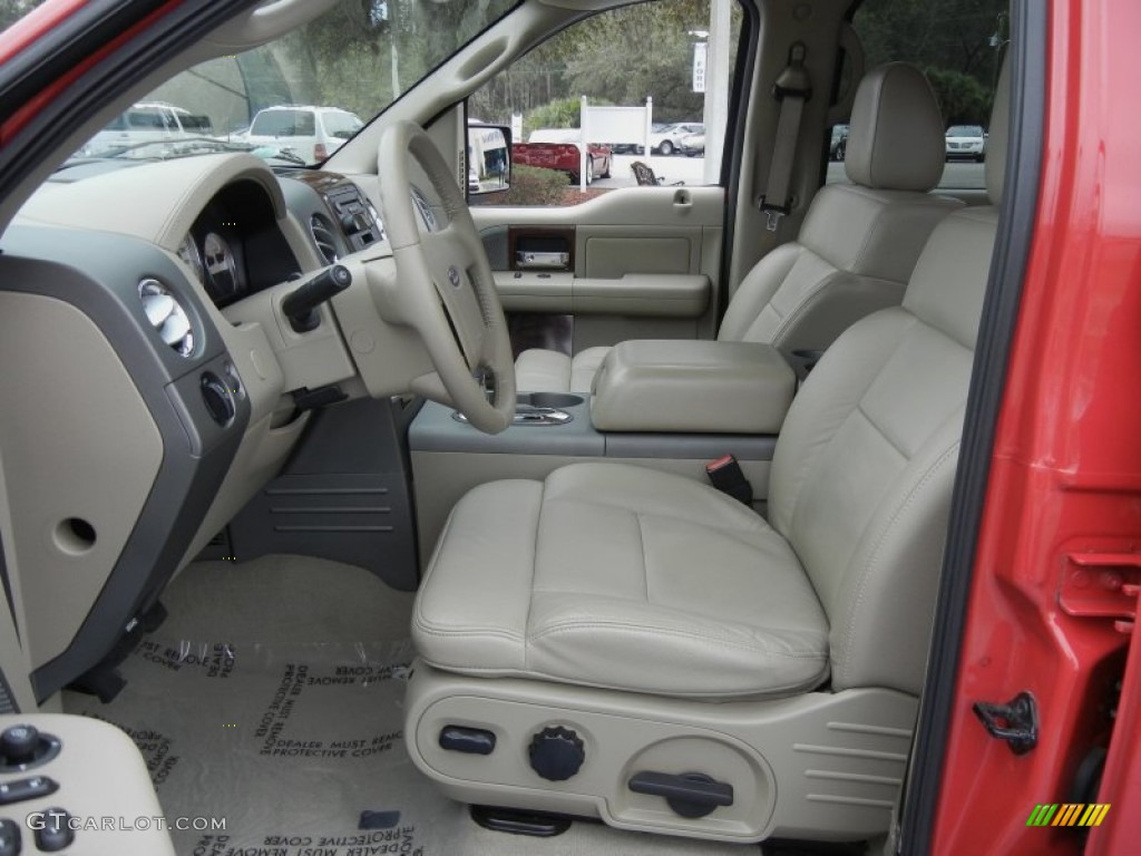 2005 F150 Lariat SuperCrew - Bright Red / Tan photo #11