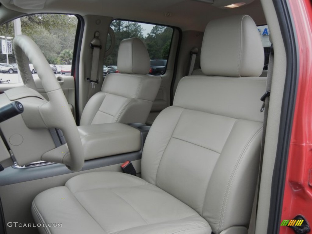 2005 F150 Lariat SuperCrew - Bright Red / Tan photo #12