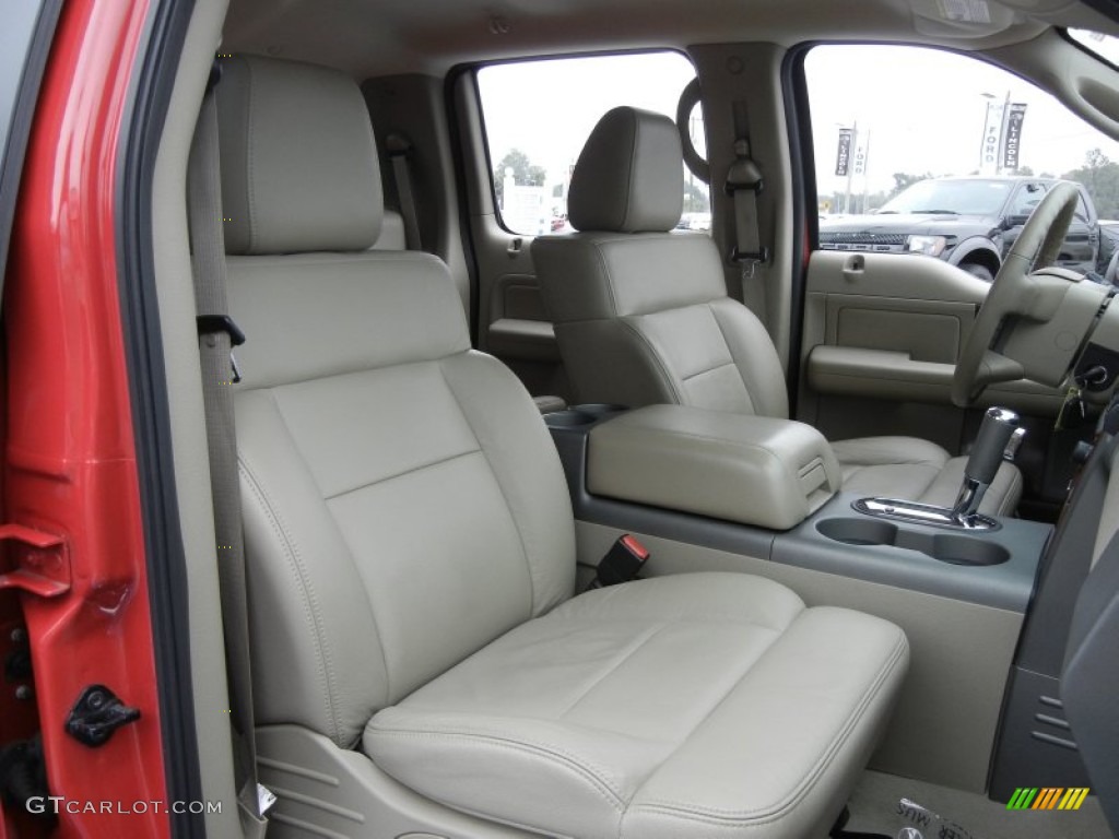 2005 F150 Lariat SuperCrew - Bright Red / Tan photo #17