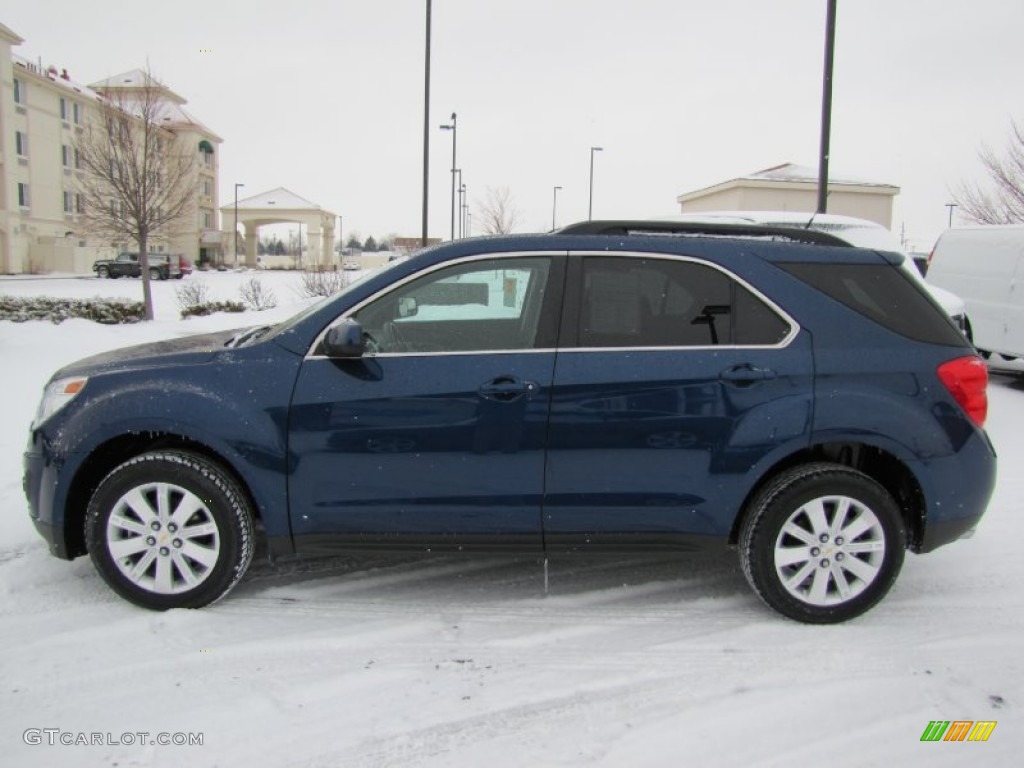 2010 Equinox LT AWD - Navy Blue Metallic / Jet Black/Light Titanium photo #4