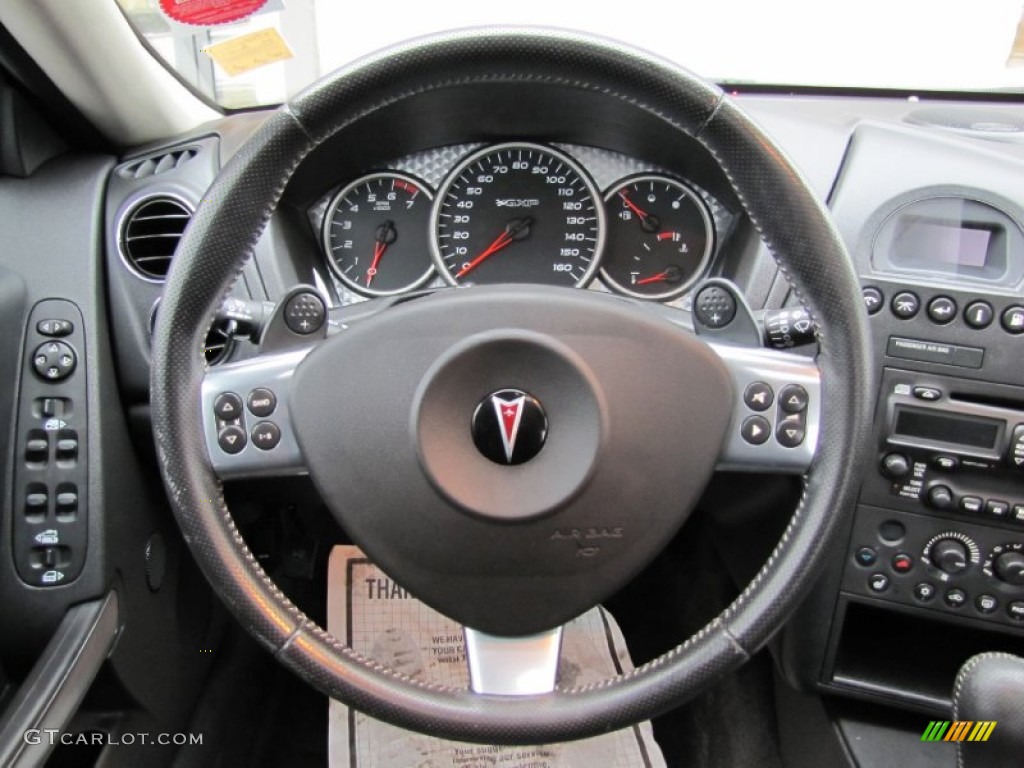 2007 Pontiac Grand Prix GXP Sedan Ebony Steering Wheel Photo #60768874