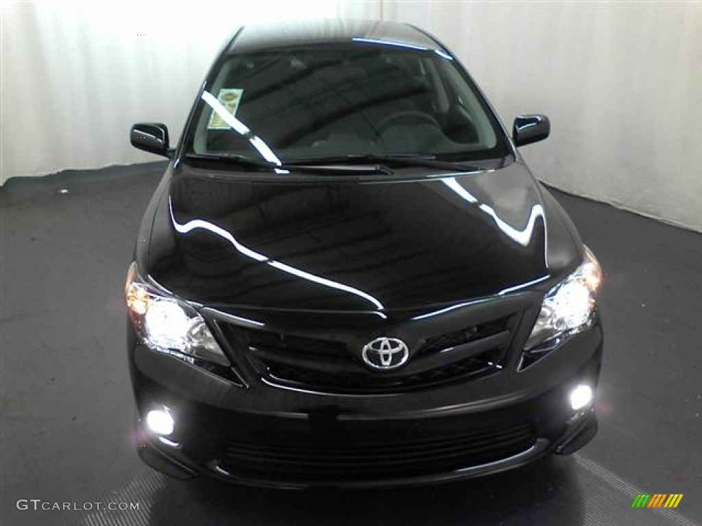 2012 Corolla S - Black Sand Pearl / Dark Charcoal photo #2