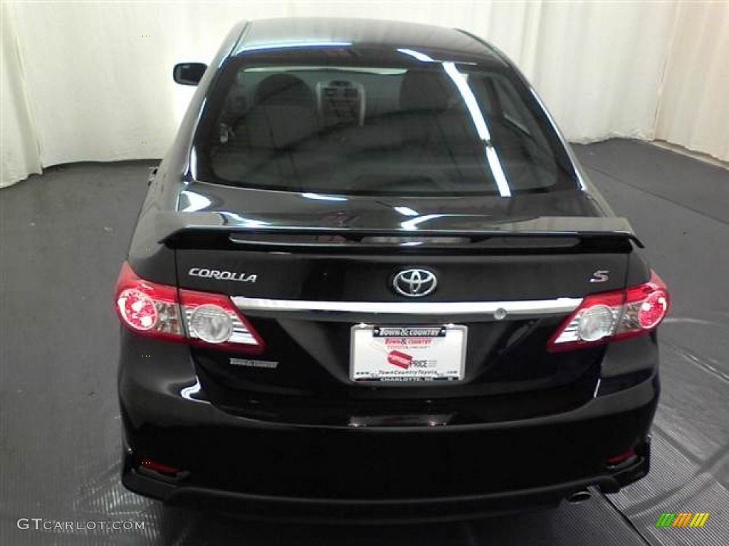 2012 Corolla S - Black Sand Pearl / Dark Charcoal photo #3