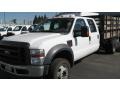 Oxford White 2008 Ford F550 Super Duty XL Regular Cab Chassis Stake Truck