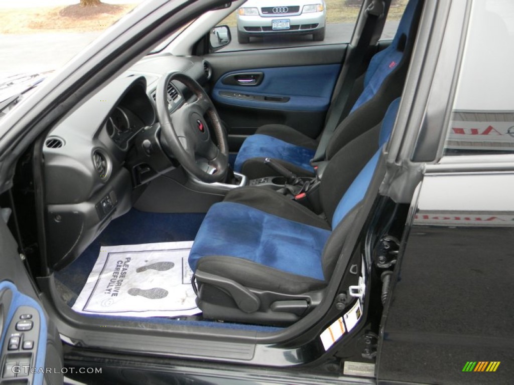 Anthracite Black/Blue Alcantara Interior 2006 Subaru Impreza WRX STi Photo #60772823