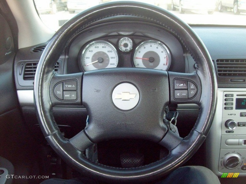 2005 Chevrolet Cobalt LS Coupe Ebony Steering Wheel Photo #60773366